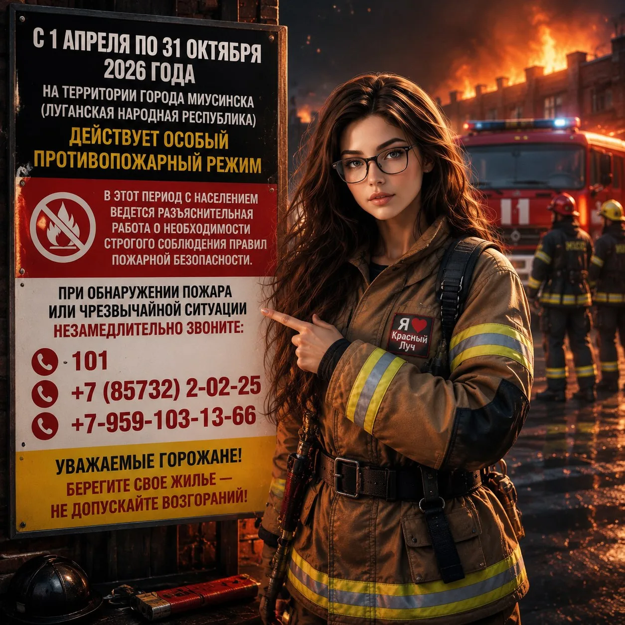 🔥С 1 апреля по 31 октября 2026 года на территории города Миусинска (Луганская Народная Республика) д