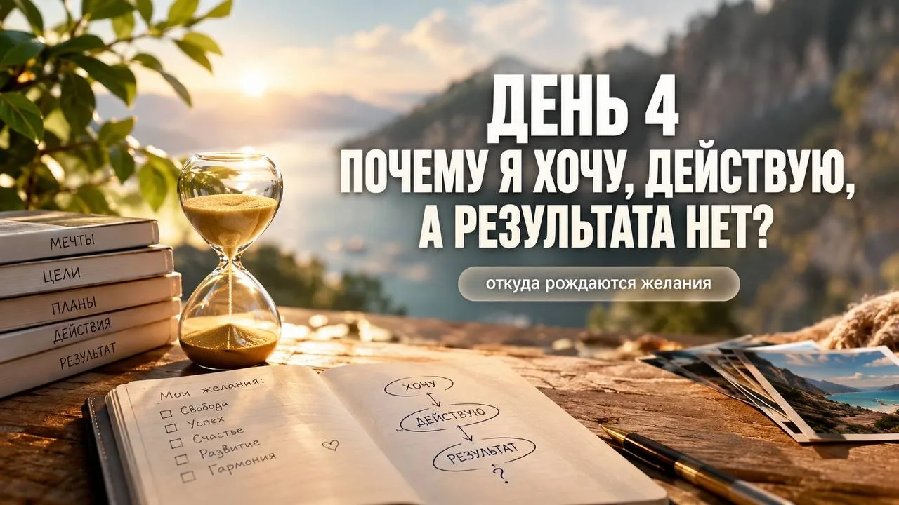 🪬 День 4. Почему я хочу, действую, а результата нет? Откуда рождаются желания