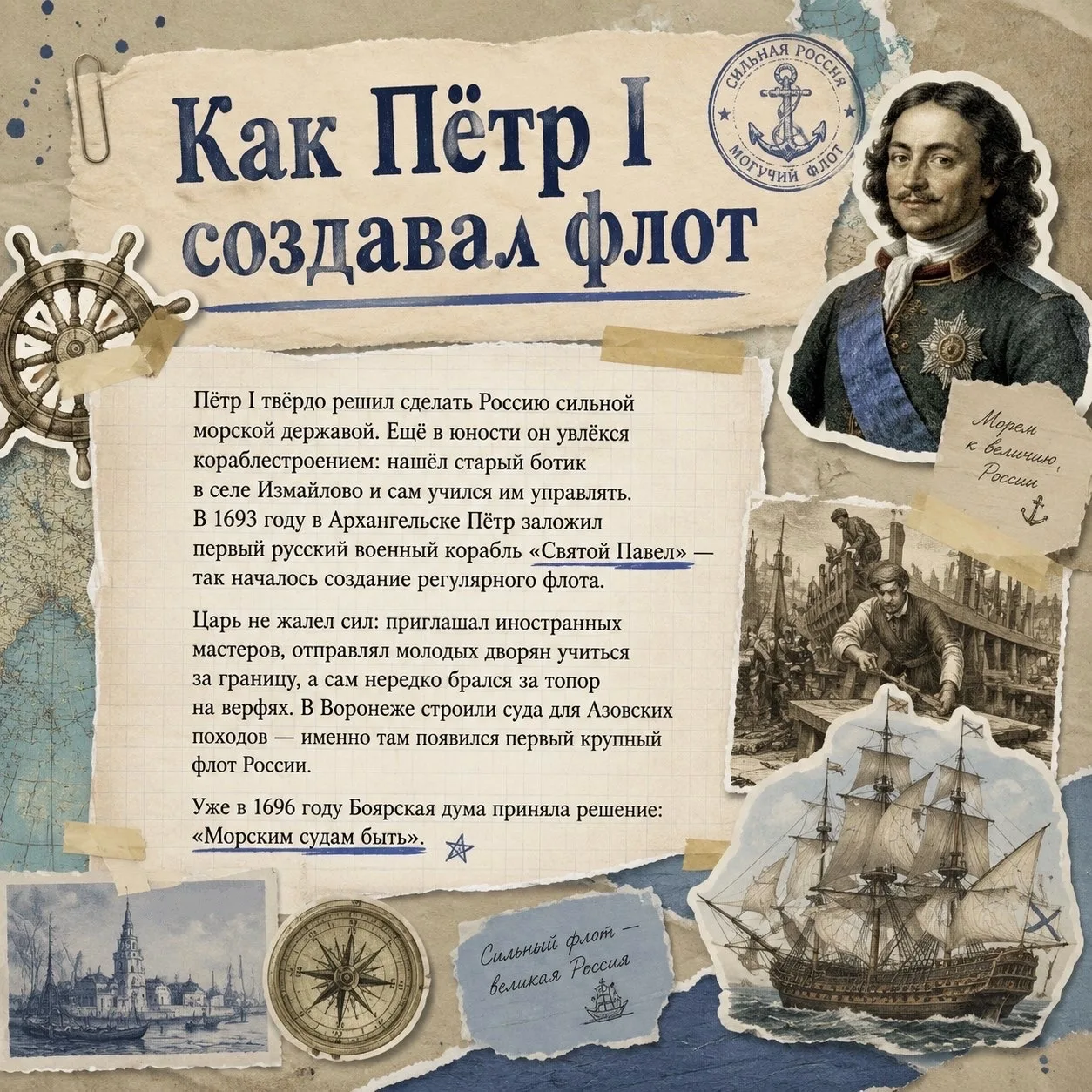 🔔 От аврала до рынды: что означают морские термины

ℹ В День военно-морского флота немного истории 