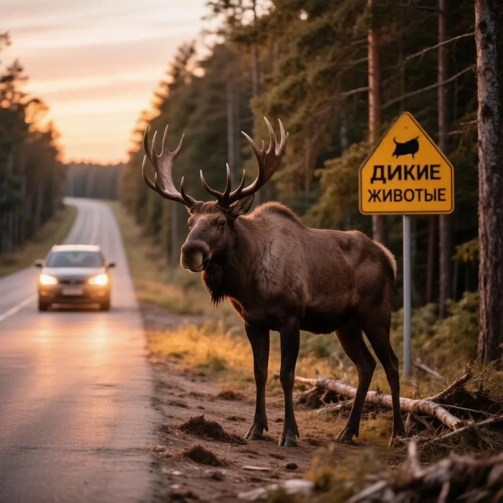 🌲 «Осторожно, лоси на трассе! Гон в разгаре — водителям на заметку» 🦌В лесах начался ...