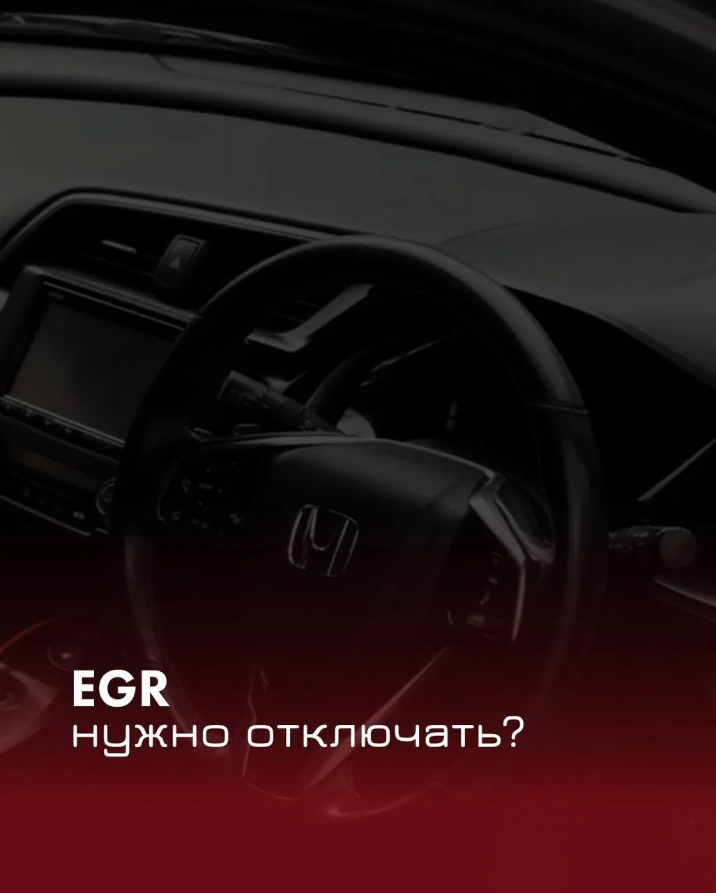 Нужно ли отключать EGR?