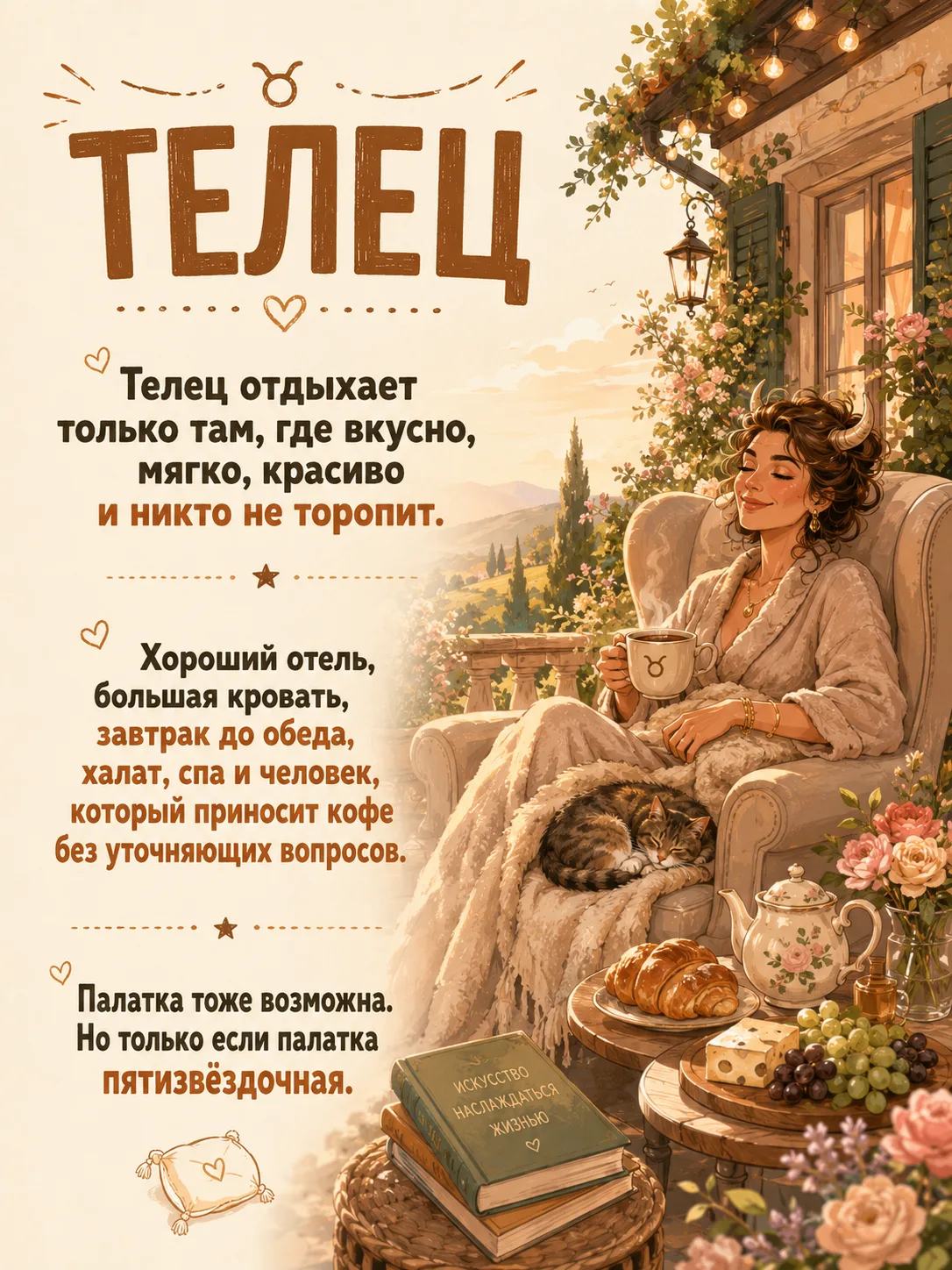 Гороскоп про отдых для женщин-знаков Зодиака (шуточный, конечно). Еще два знака в комме...