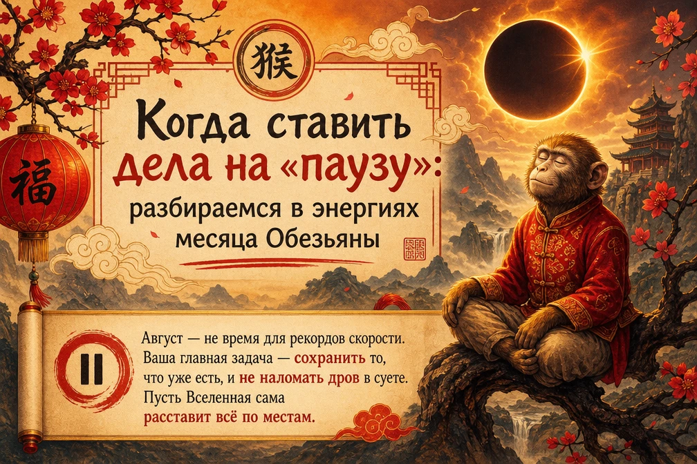 Когда ставить дела на «паузу»: разбираемся в энергиях месяца Обезьяны