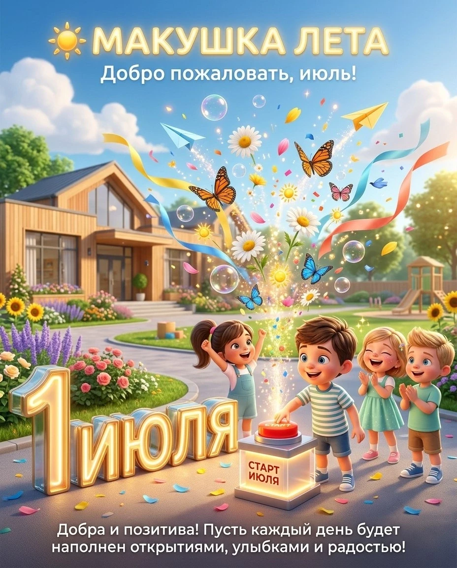 Июль пришёл! ☀️

🌸Второй месяц лета — самый солнечный☀, самый приключенческий и самый детский.👶

✨