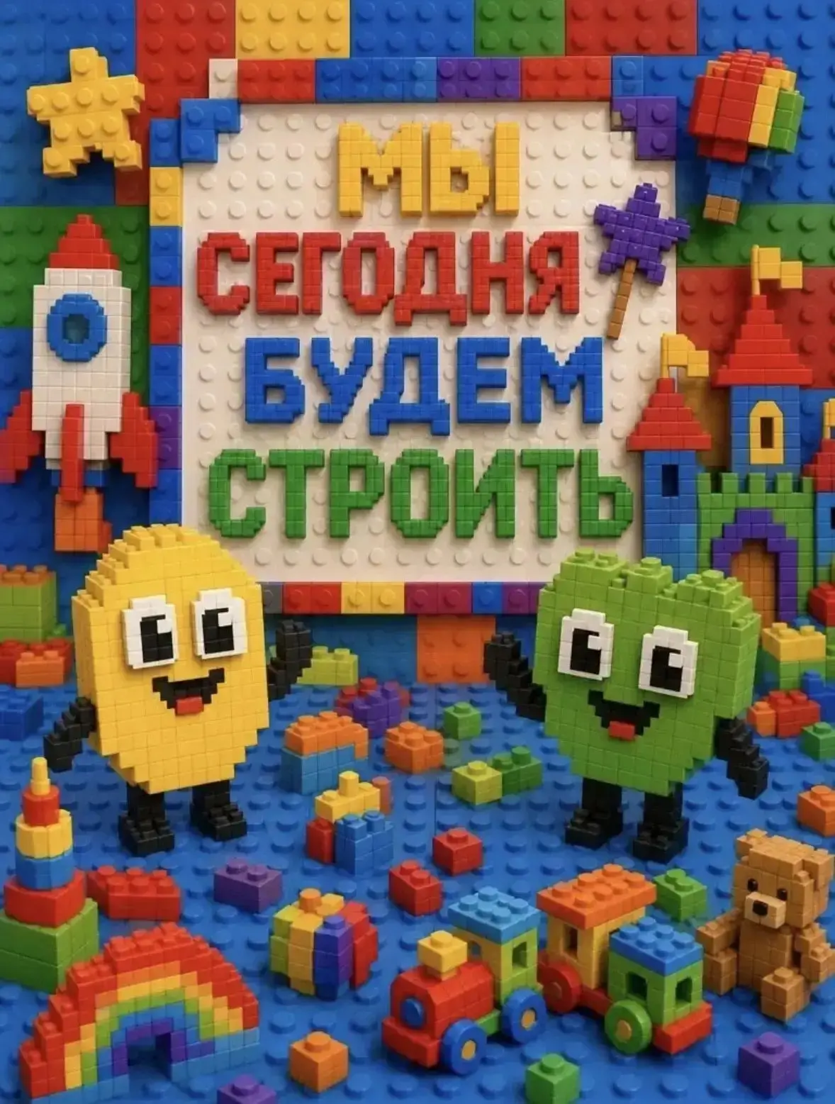 🧩 Игры с конструктором в детском саду развивают у дошкольников мелкую моторику, простр...