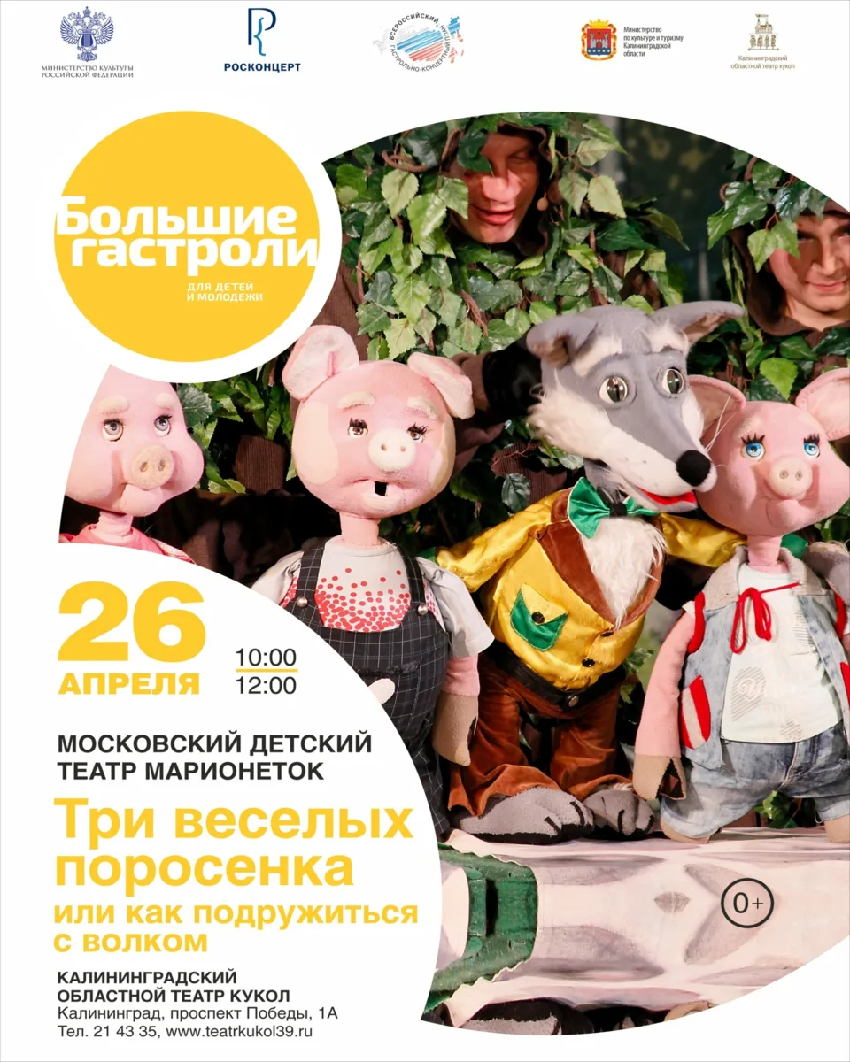 25 и 26 апреля 🔔начало в 10:00, в 12:00, Калининградский обл. театр кукол, пр-кт Победы, 1А  Стои