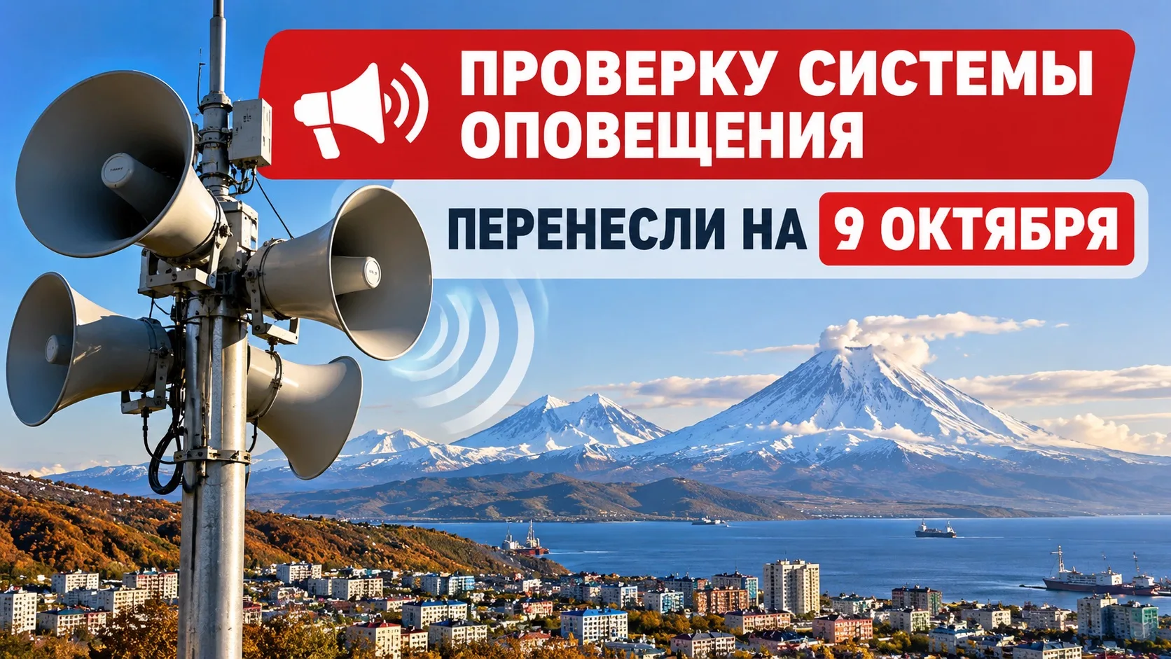 🚨 ПРОВЕРКУ СИСТЕМЫ ОПОВЕЩЕНИЯ ПЕРЕНЕСЛИ НА 9 ОКТЯБРЯ