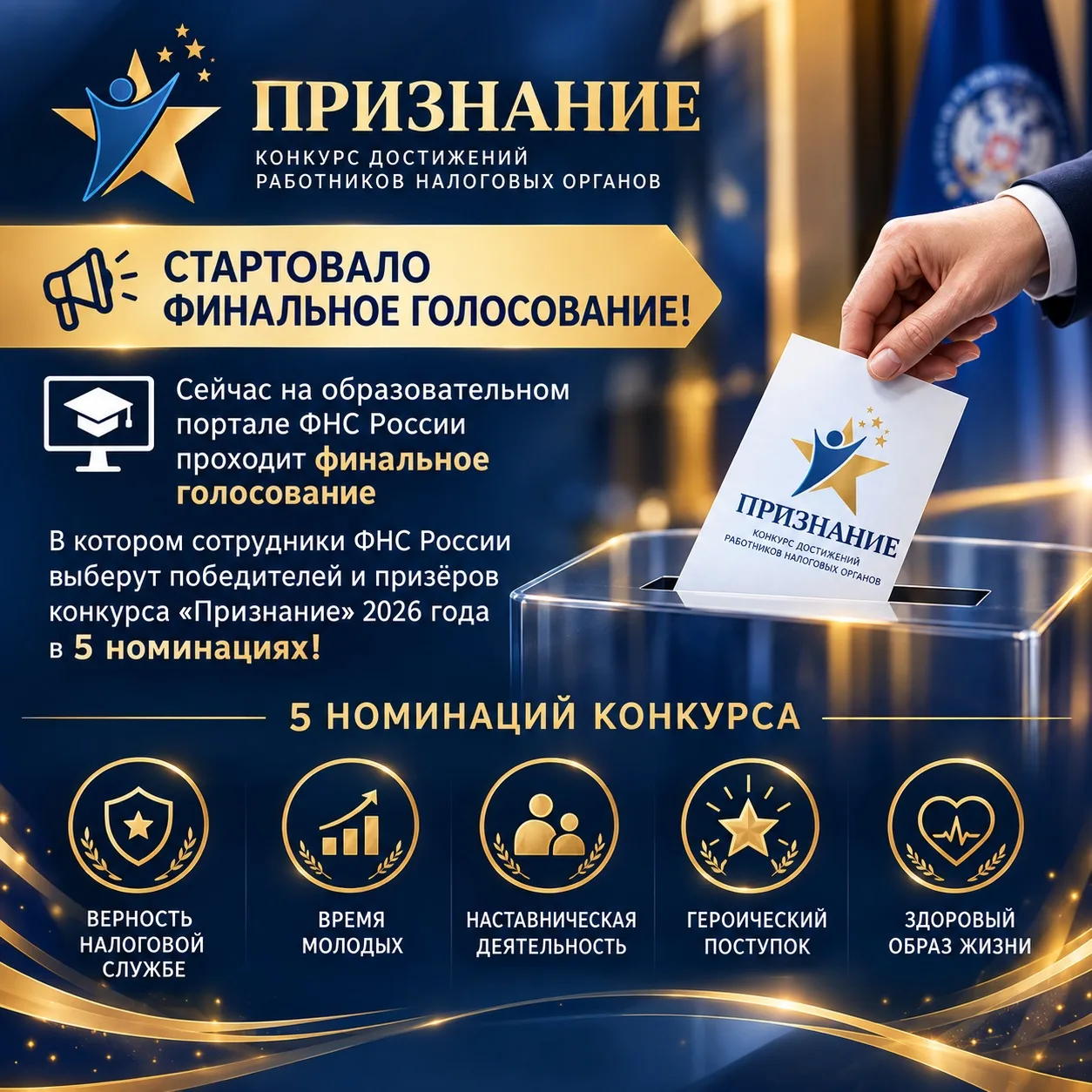 🏆 ФИНАЛЬНОЕ ГОЛОСОВАНИЕ В КОНКУРСЕ «ПРИЗНАНИЕ» — 2026