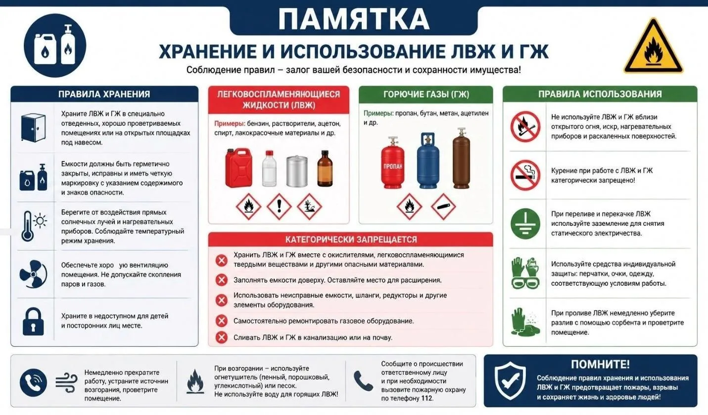 Бензин, пропан, растворители, краски — всё это ежедневно используется в быту и на производстве. Но д