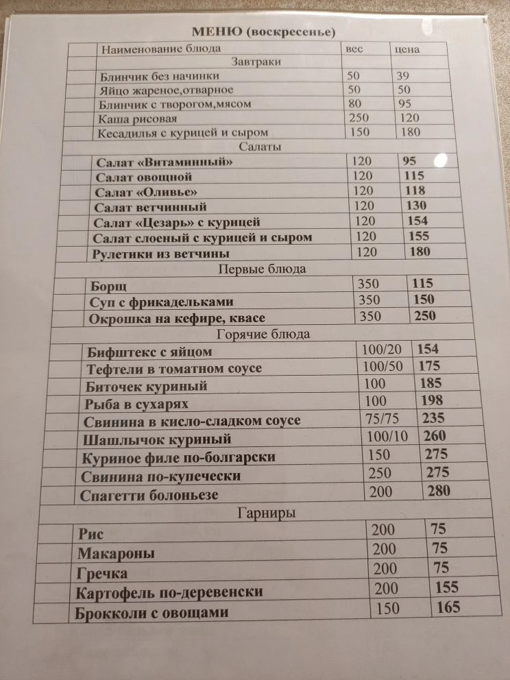Добрый день! Меню на сегодня! Ждем всех в гости!!!
