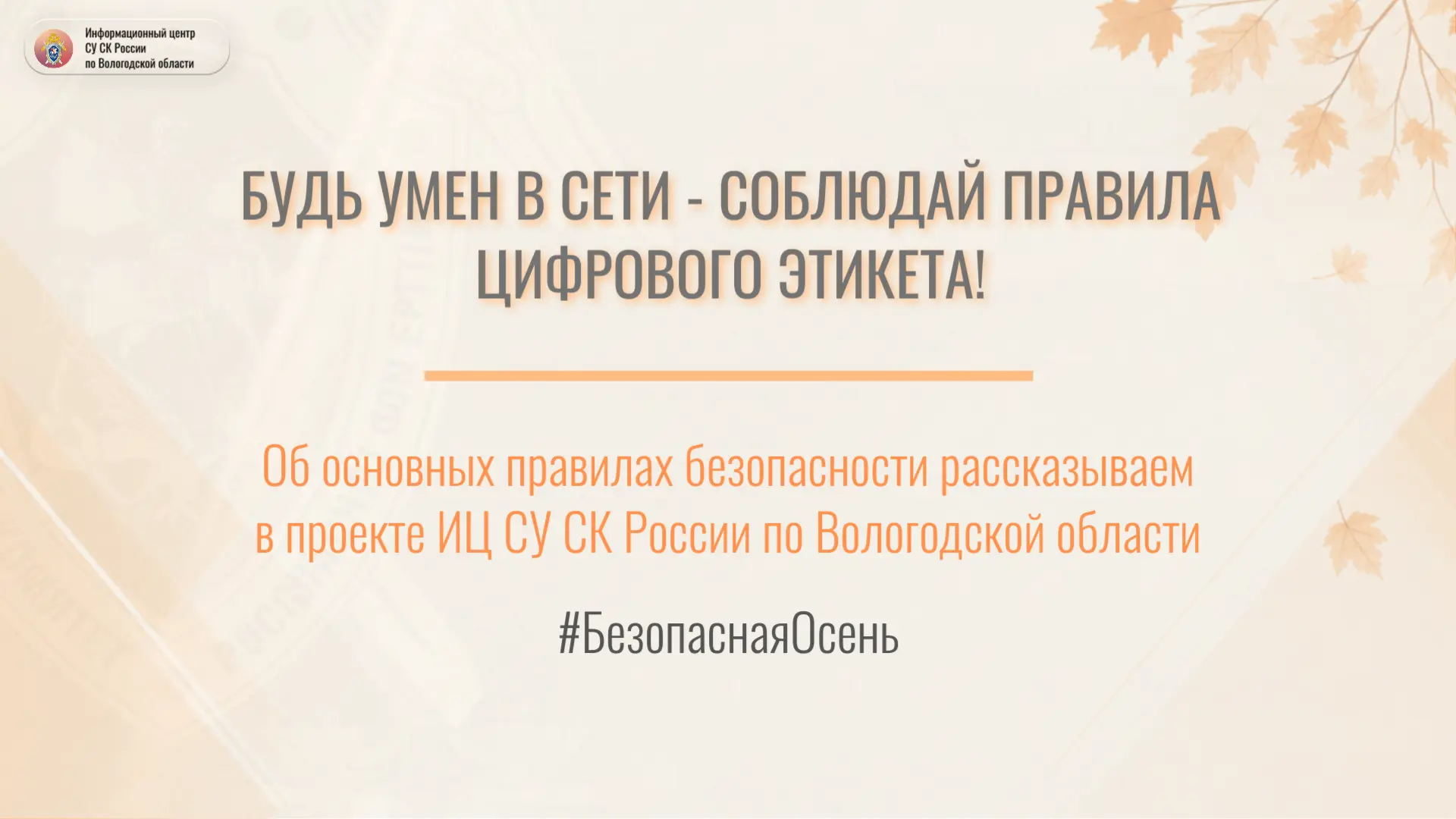 БУДЬ УМЕН В СЕТИ - СОБЛЮДАЙ ПРАВИЛА ЦИФРОВОГО ЭТИКЕТА!