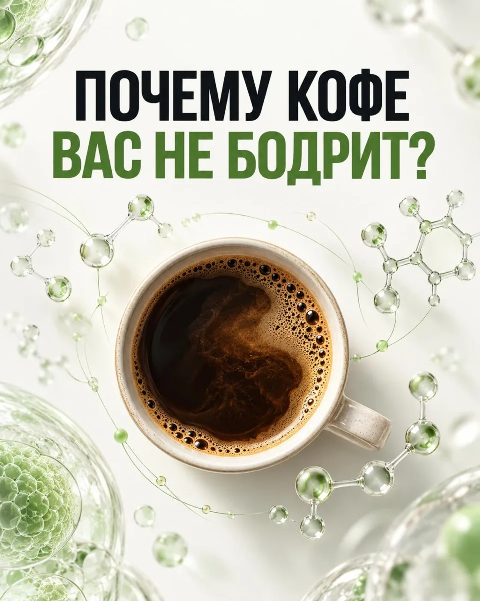 🤔 А вы замечали, что вас кофе почти не бодрит?