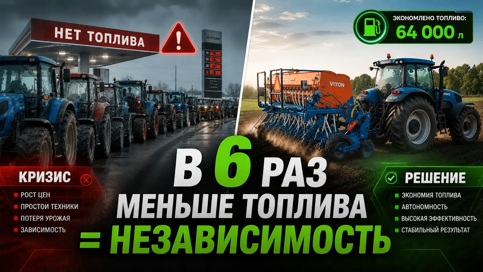 ⛽ ДЕФИЦИТ СОЛЯРКИ: КАК No-Till ПОМОГАЕТ НЕ ОСТАНОВИТЬ ПОСЕВНУЮ 

Друзья, все мы в курсе про нестабил