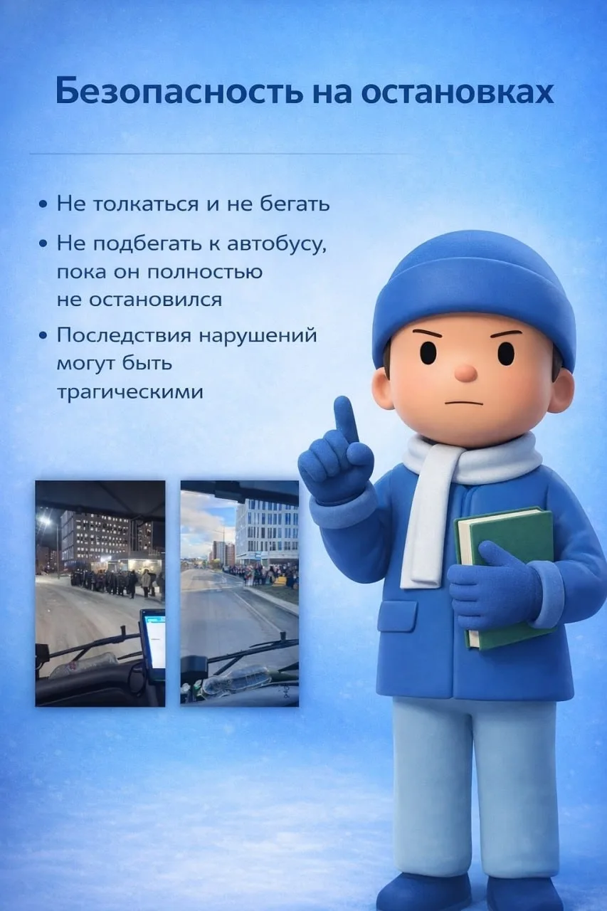 🚍Безопасность в автобусе и на остановках