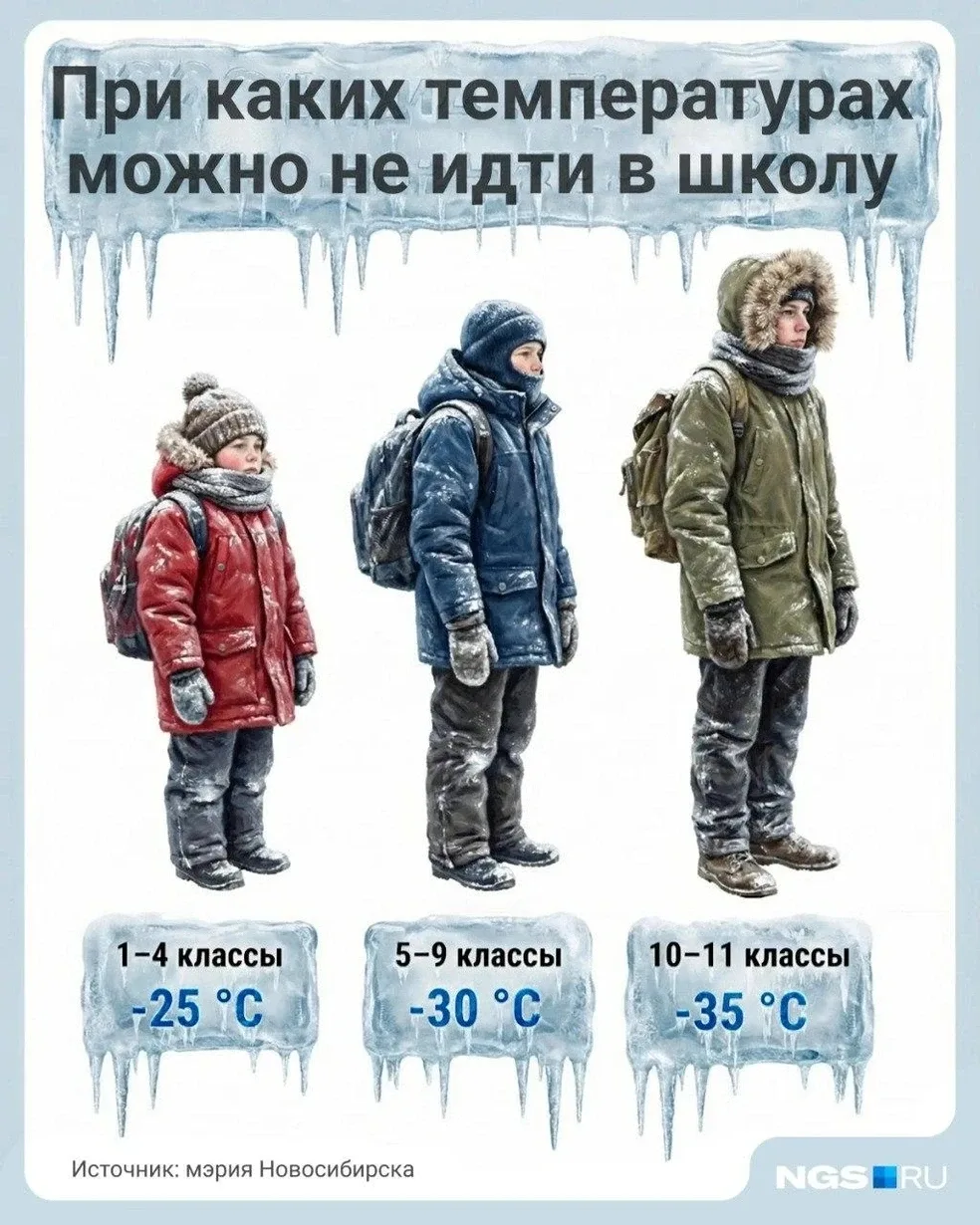 🌸 Друзья, напоминаем, что в период сильных морозов ❄️ школа работает в штатном режиме ✅. Родители вп