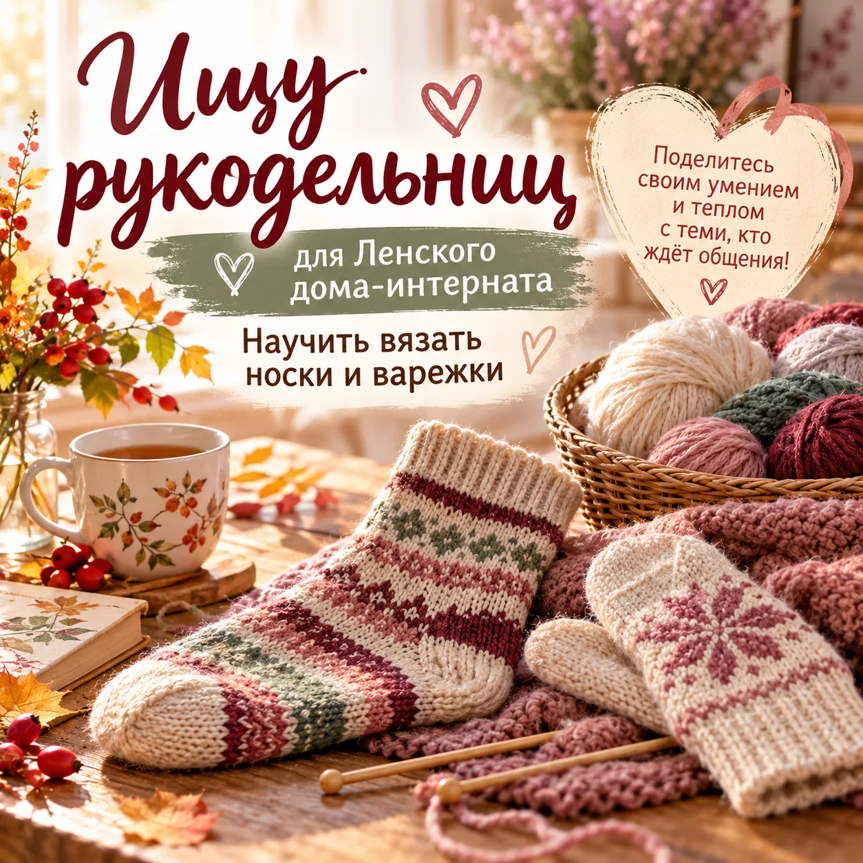 🧶 ИЩУ РУКОДЕЛЬНИЦ С ТЁПЛЫМИ РУКАМИ