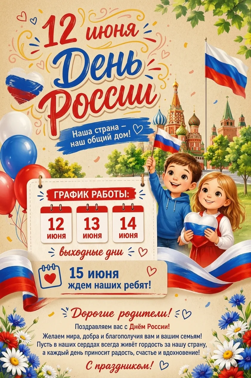 🇷🇺 С Днём России! Наша страна — наш общий дом!