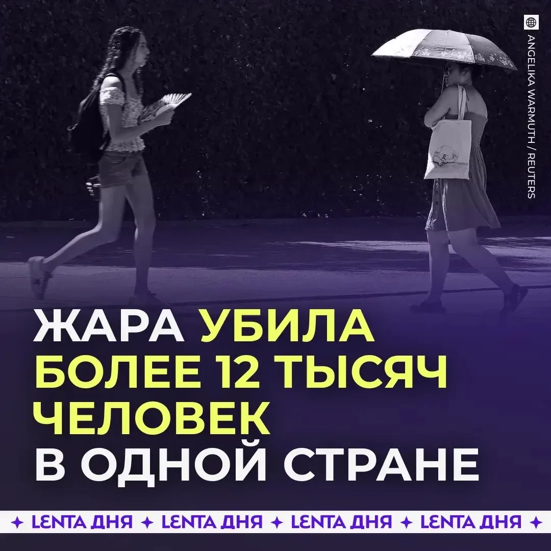 🥵 Жара в Германии убила более 12 тысяч человек.