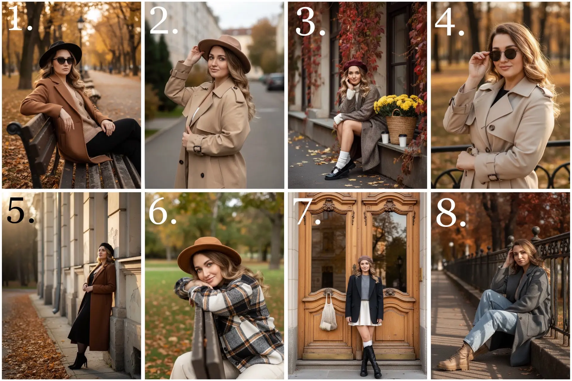 Промты для женской фотосессии «В осеннем городе» 💜