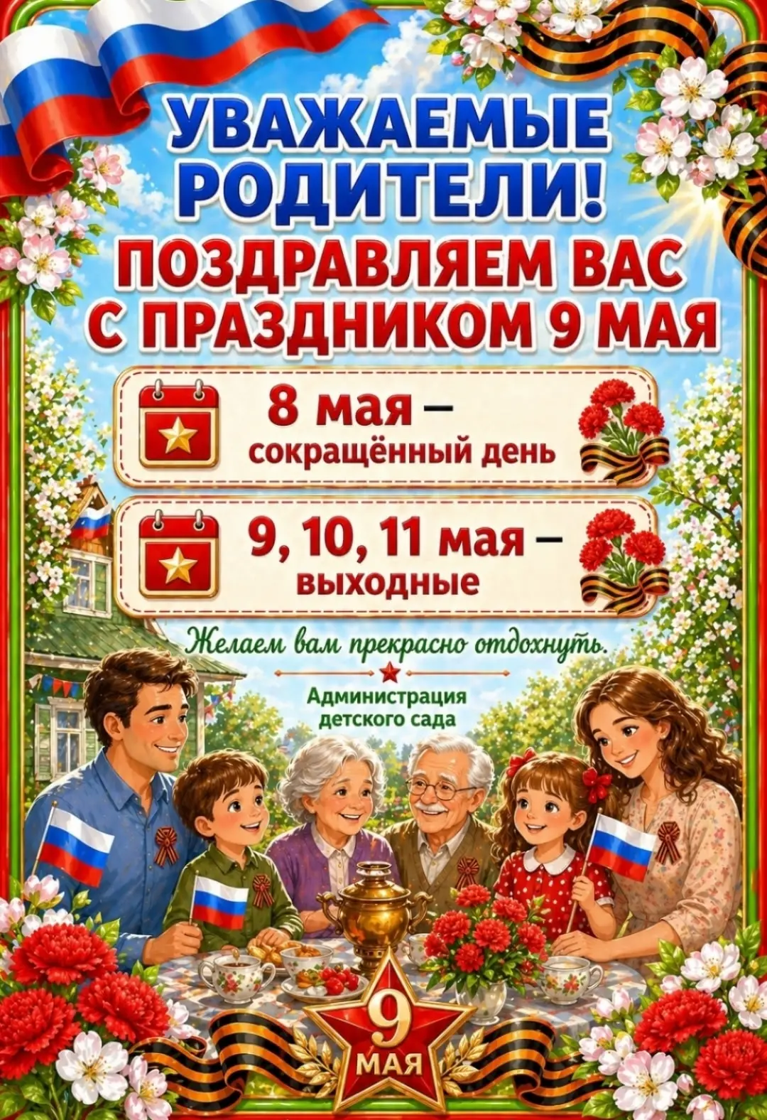 График работы детского сада.