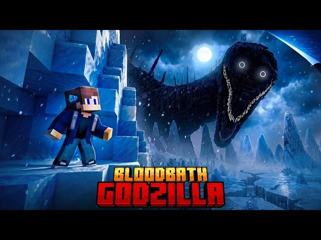 🍿 Я ПРЯТАЛСЯ ОТ BLOODBATH GODZILLA В ЛЕДЯНЫХ ПУСТОШАХ В МАЙНКРАФТ!