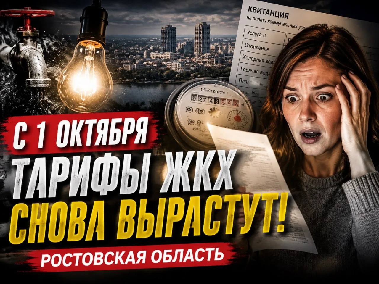 С 1 октября коммунальные тарифы в Ростовской области снова вырастут