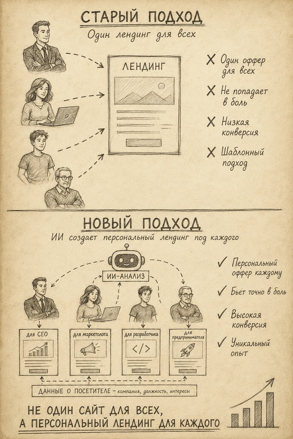 Идея для внедрения у кого есть проблемы с конверсией 

Одна из главных болей при создании сайта или 