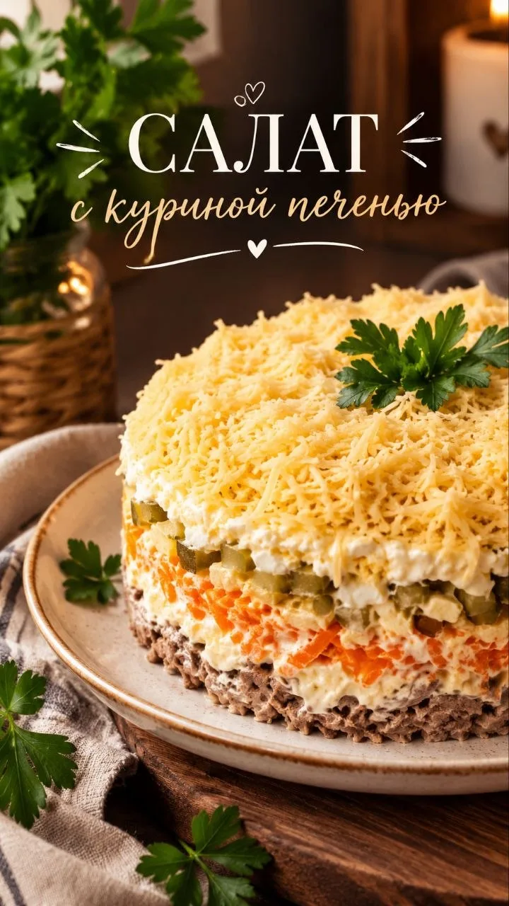 🤤САЛАТ С КУРИНОЙ ПЕЧЕНЬЮ 🥗