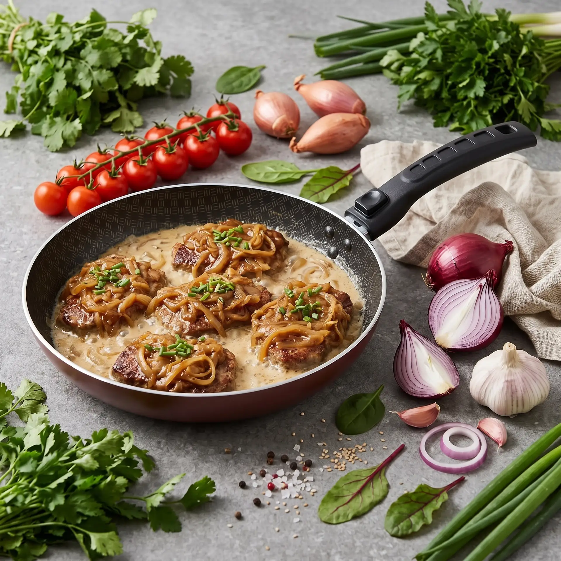 🥩 СВИНЫЕ ОТБИВНЫЕ В ЛУКОВО-ГОРЧИЧНОМ СОУСЕ