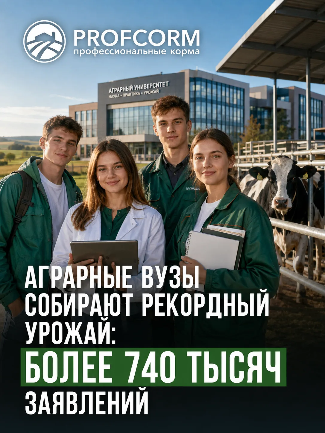 🎓Аграрные вузы собирают рекордный урожай: более 740 тысяч заявлений