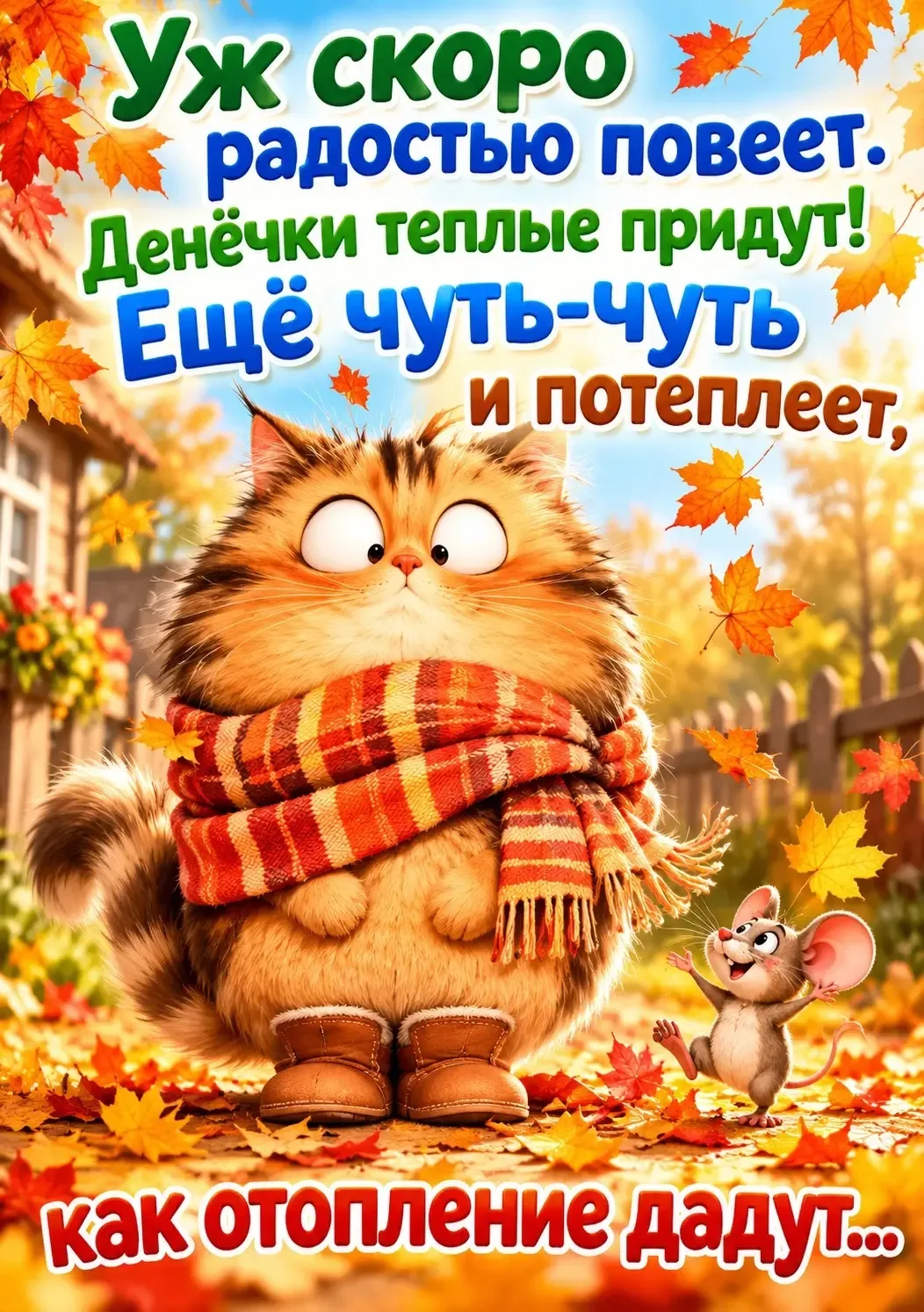 💚💛❤️ Настроение в открытке.