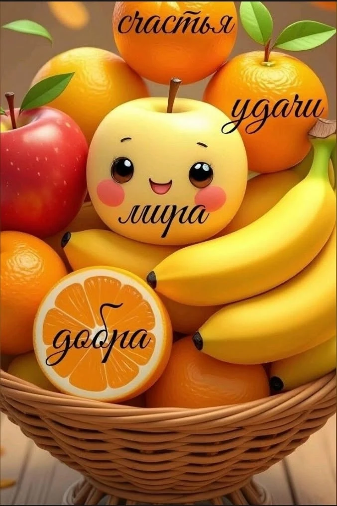 Счастья, удачи, мира, добра! 🍊🍌🍎