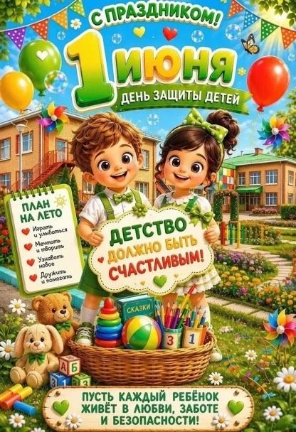 🌈🎈 С ДНЁМ ЗАЩИТЫ ДЕТЕЙ! 🎈🌈Дорогие наши дети, уважаемые родители!
От всей души поздравляем вас с 