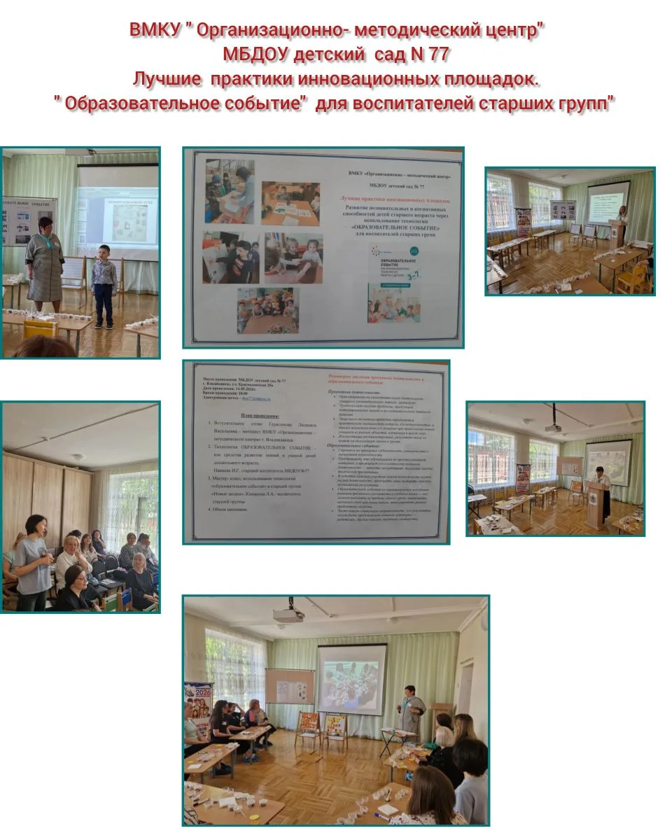 На базе МБДОУ  детский сад N 77 прошло методическое объединение - Лучшие практики инновационных  пло