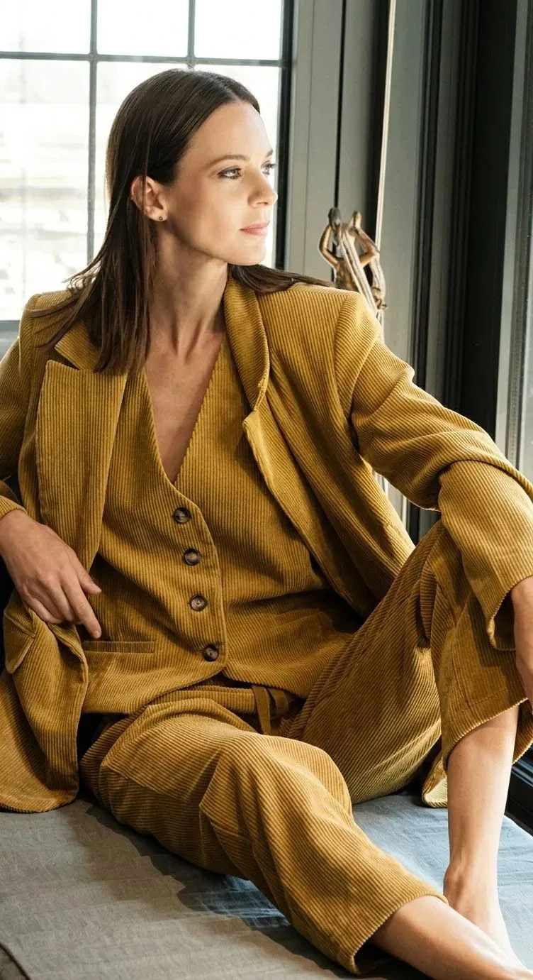 Вельвет в рубчик Maison Margiela — это роскошная костюмно-плательная ткань от легендарн...