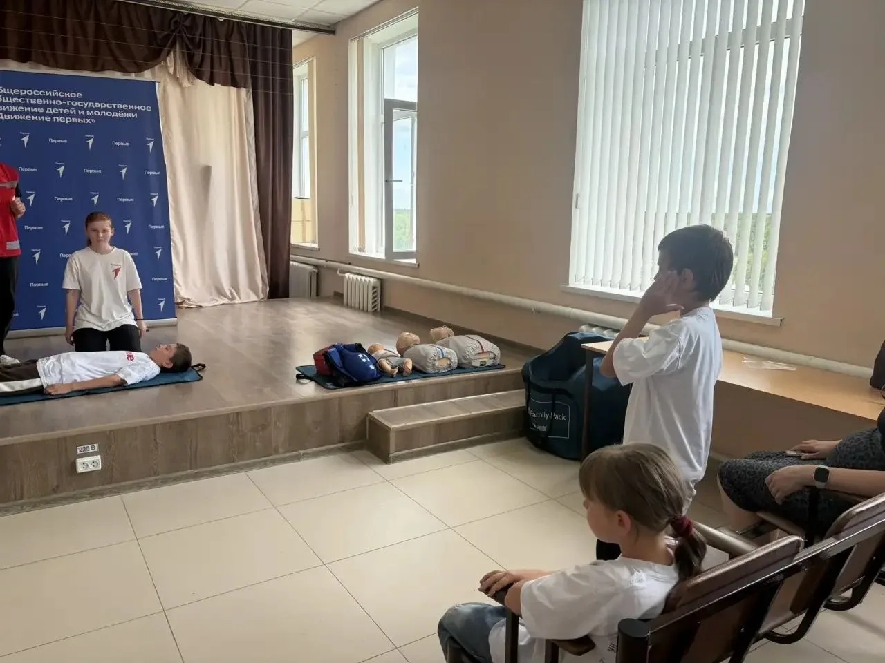 Сегодня в нашем лагере прошёл мастер‑класс по оказанию первой помощи от Российского Кра...