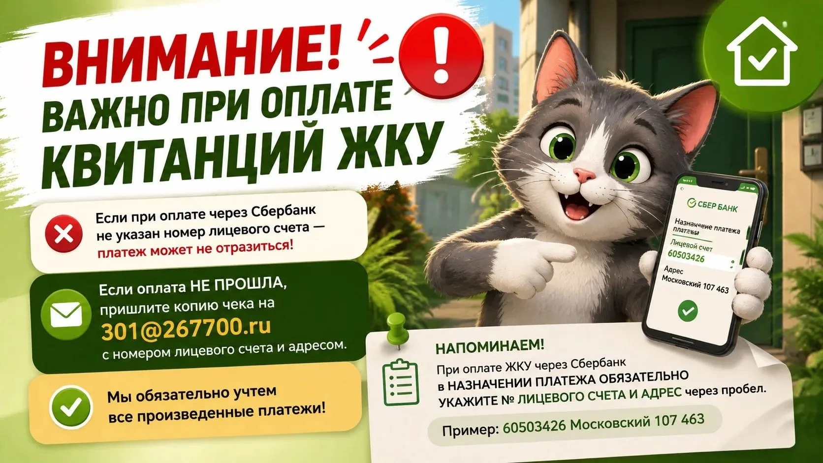 ❗️ВАЖНАЯ ИНФОРМАЦИЯ ПО ОПЛАТЕ ЖКУ