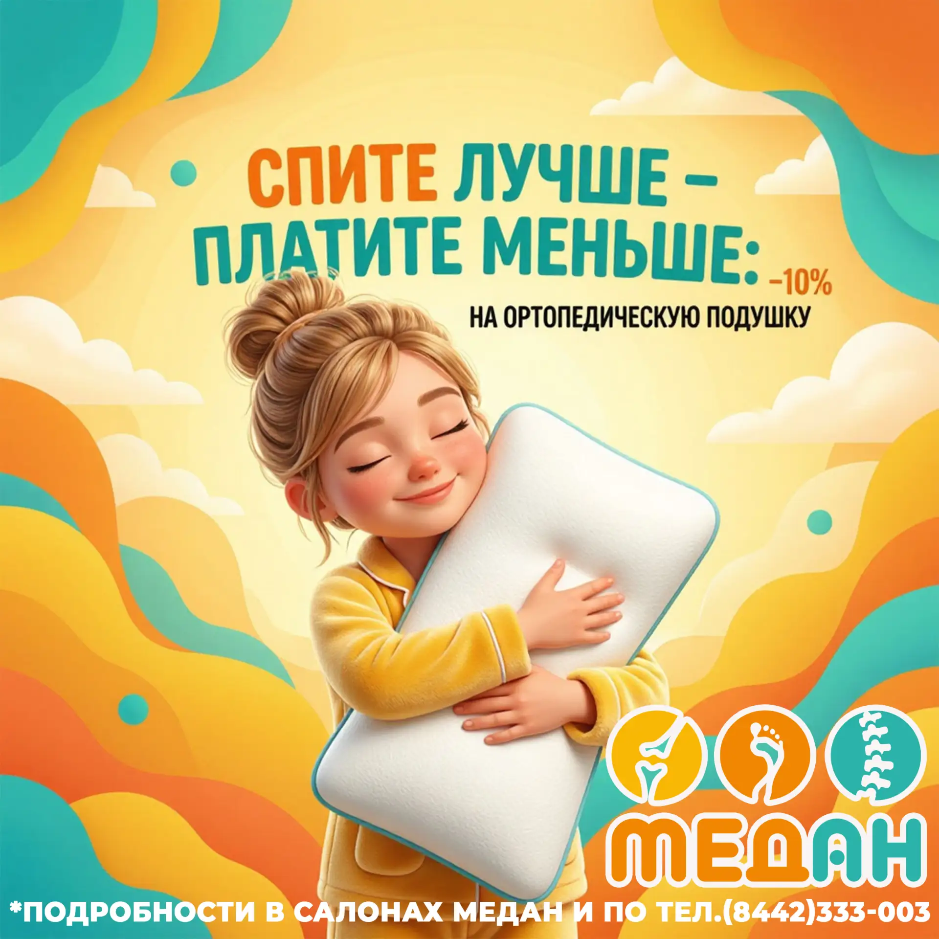😴 СПИТЕ ЛУЧШЕ - ПЛАТИТЕ МЕНЬШЕ: -10% на ортопедическую подушку! 😴

Знакомо ли вам чувство, когда у