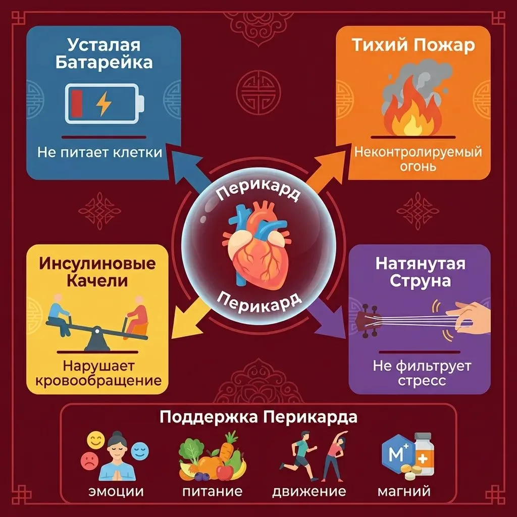 СВЯЗЬ ПЕРИКАРДА С ЧЕТЫРЬМЯ СЦЕНАРИЯМИ СТАРЕНИЯ