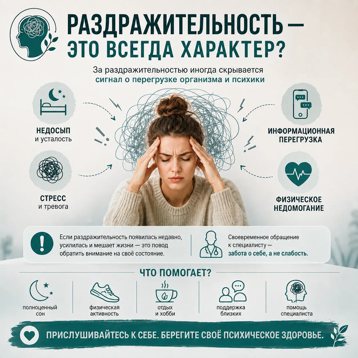 🧠 РАЗДРАЖИТЕЛЬНОСТЬ — ЧЕРТА ХАРАКТЕРА ИЛИ СИГНАЛ ОРГАНИЗМА?