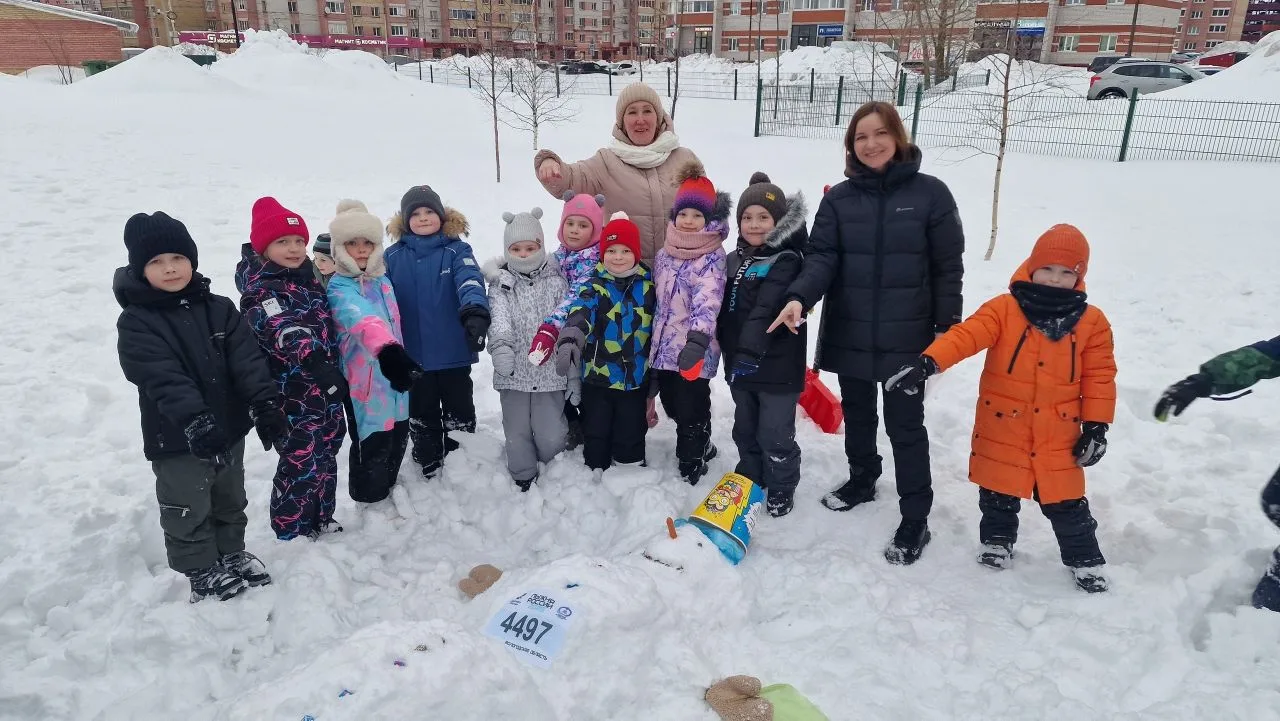 🎉❄️ Детский сад «Калейдоскоп» — участник конкурса снеговиков «Снежный переполох»! ❄️🎉