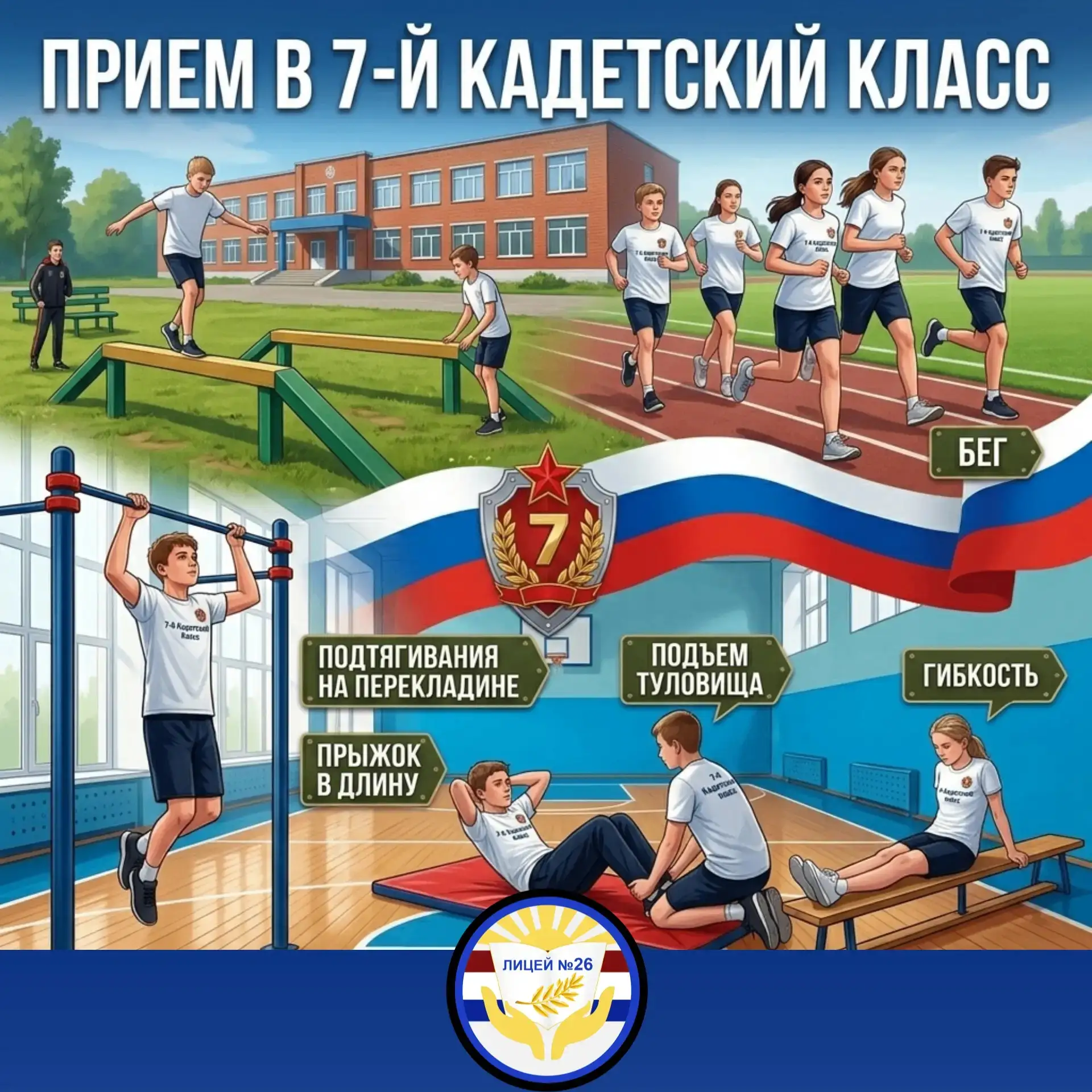 📢 В лицее прошла сдача нормативов для будущих кадет📢  📅 22 мая в лицее  состоялась сдача нормативов 