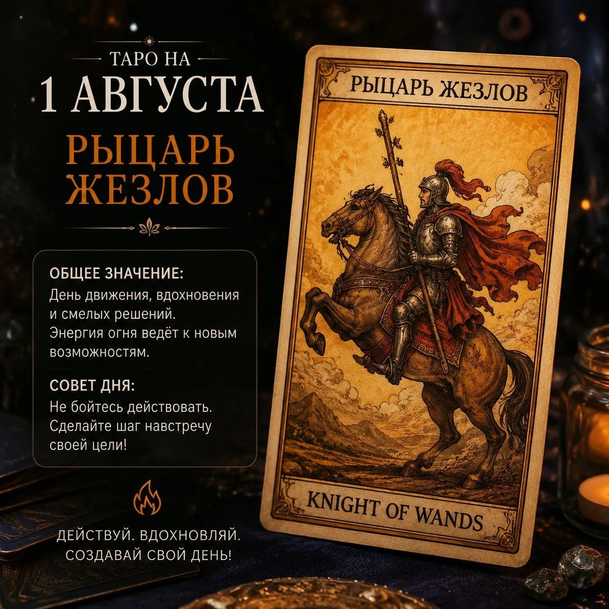 ТАРО НА 1 АВГУСТА — РЫЦАРЬ ЖЕЗЛОВ И ГДЕ ВЫ СЕЙЧАС СЖИГАЕТЕ СЕБЯ