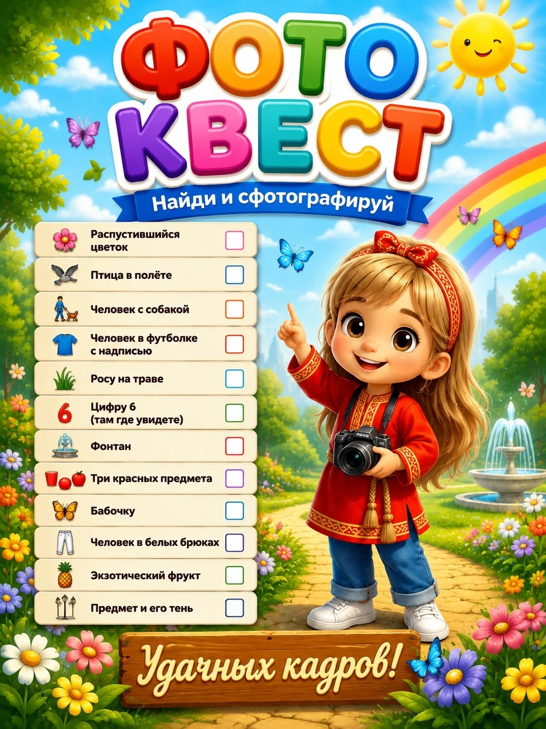 🎉 Фото‑квест: поиграйте с ребёнком дома! 

Хотите превратить обычный день в маленькое приключение? 