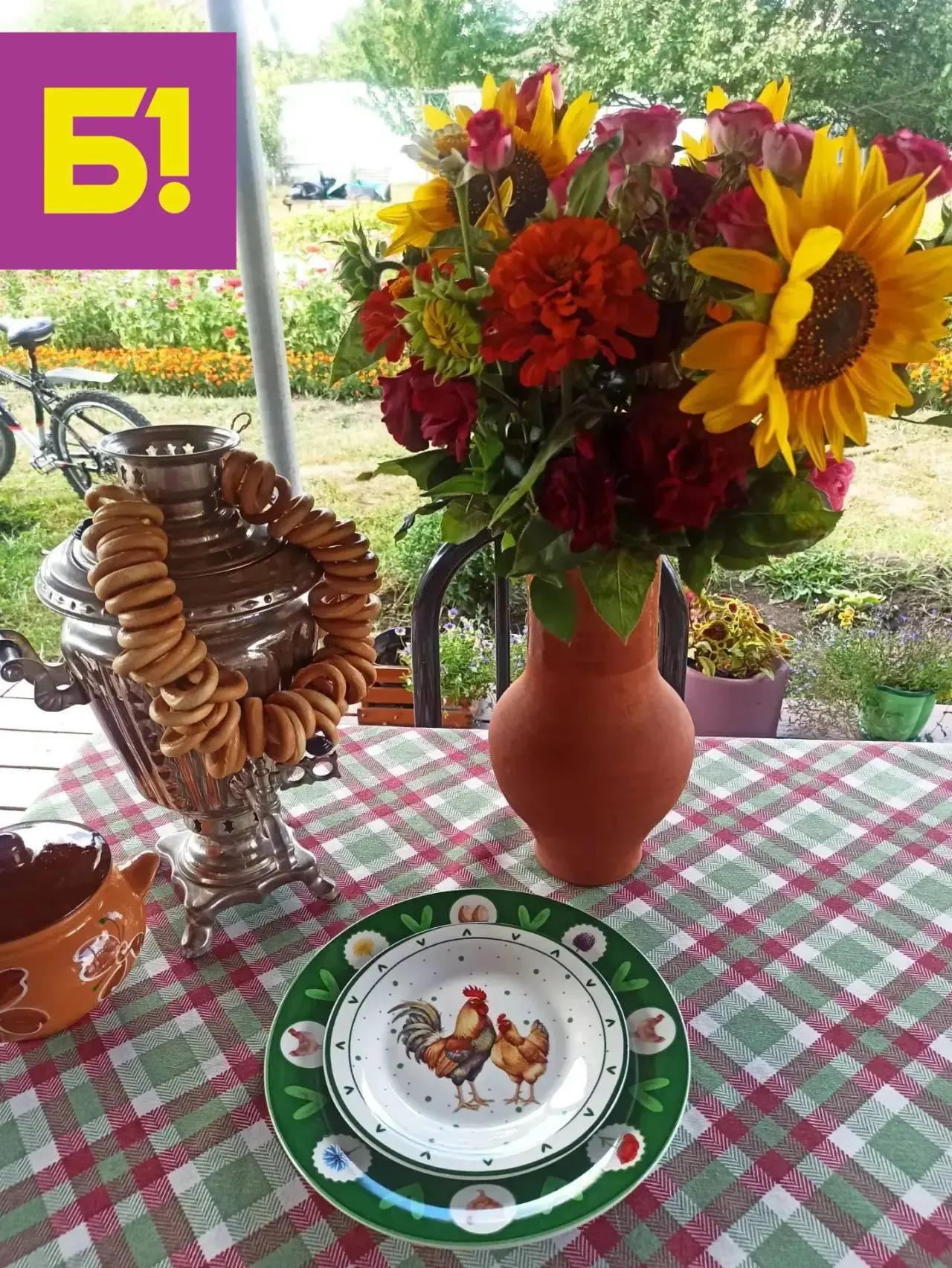 Яркие краски во дворе подписчицы 🌻
