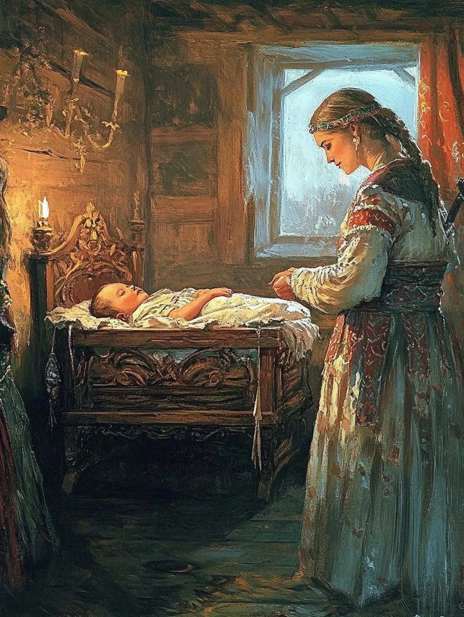 В старину под кровать младенца клали нож или иглу

Считалось, что острые предметы пугают нечистую си