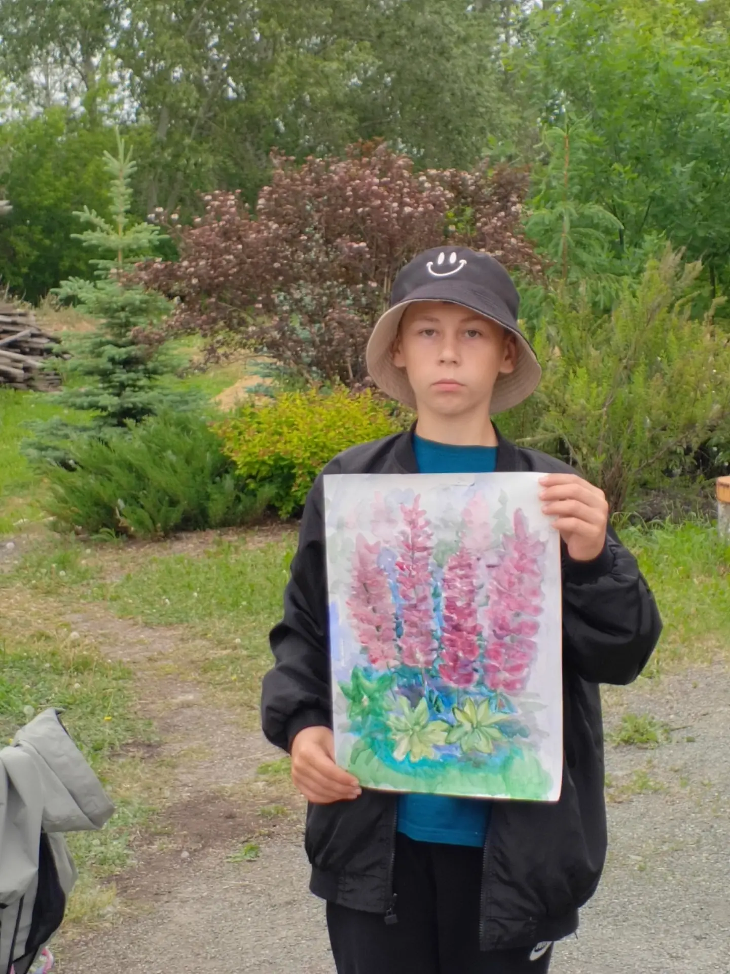 🎨🌧️🌦️Дождь пленэру не помеха!       Ученики художественного отделения МБОУ ДО «ДШИ 3» п. Зауральс