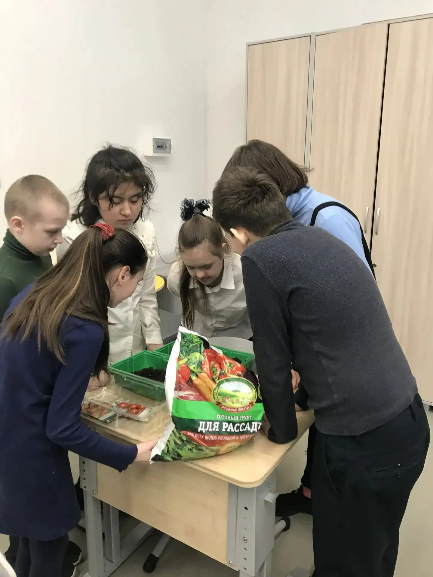 Ежегодно ребята 5 "А" класса принимают участие в школьном проекте «Благоустройство школ...