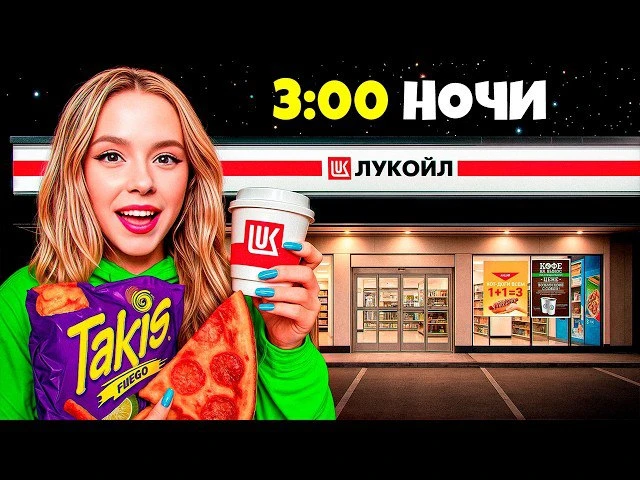 50 ЧАСОВ ЕДИМ ТОЛЬКО НА ЗАПРАВКАХ - Челлендж!