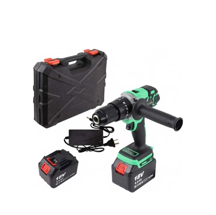Аккумуляторная ударная дрель-шуруповерт Zitrek Green Impact 18V (18В, Li-ion 2x5.0Ач) 0...